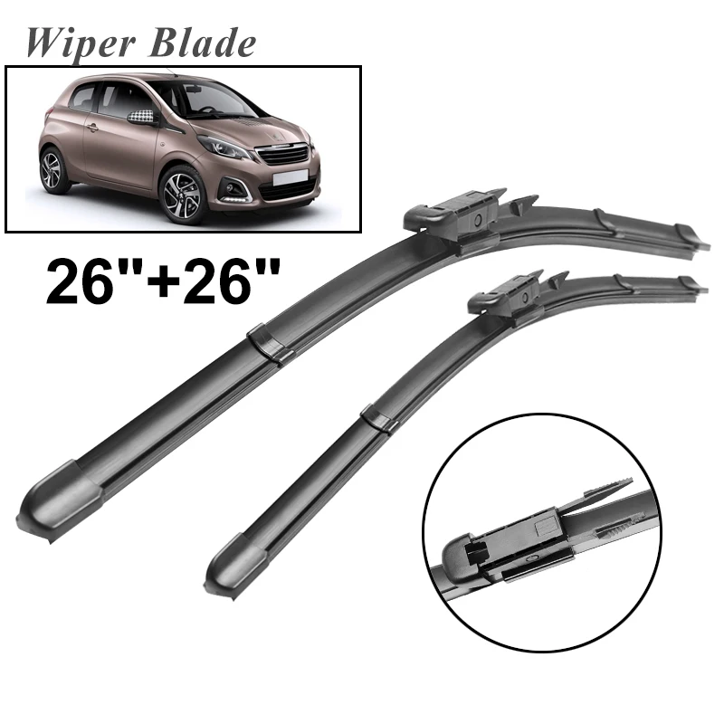 Okowiper RHD & LHD Front Wiper Blades For Peugeot 108 2014 - 2016 Windshield Windscreen Front Window 26"+26"
Okowiper RHD & LHD Front Wiper Blades For Peugeot 108 2014 - 2016 Windshield Windscreen Front Window 26"+26"