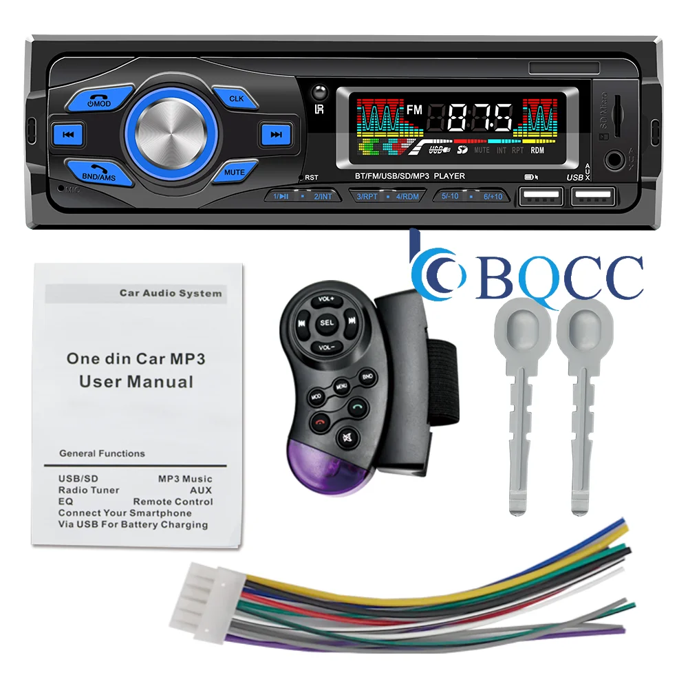 Bluetooth 1 Din Car Stereo Radio Bluetooth MP3 Audio 55W Player USB Port AUX FM Radio Receiver with Steering Wheel Remote
Bluetooth 1 Din Car Stereo Radio Bluetooth MP3 Audio 55W Player USB Port AUX FM Radio Receiver with Steering Wheel Remote