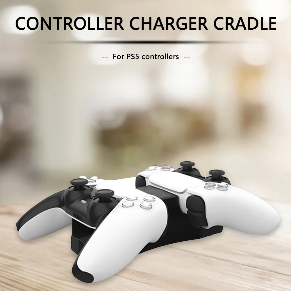 Black Game LED Controller Double Charger Cradle for Sony PS5 Gamepad Dual USB Charging Stand 170 X 60 X 50mm/6.69 X 2.36 X 1.97"
Black Game LED Controller Double Charger Cradle for Sony PS5 Gamepad Dual USB Charging Stand 170 X 60 X 50mm/6.69 X 2.36 X 1.97"