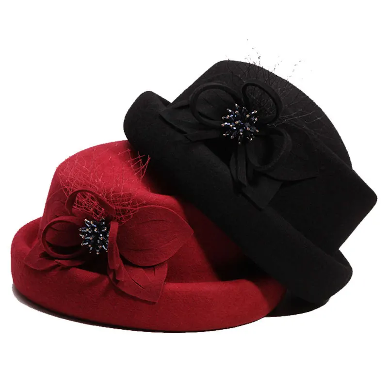 About Wool Round Hat Black Diamond Flower Beret British Lady Fashion Stewardess Elegant Small Gift Hat Fall And Winter
About Wool Round Hat Black Diamond Flower Beret British Lady Fashion Stewardess Elegant Small Gift Hat Fall And Winter