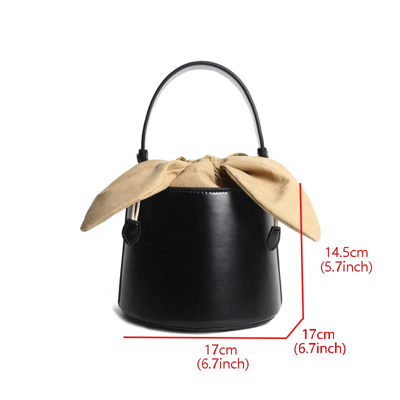 Luxury Genuine Leather Bucket Women's Handbag Canvas Leather Splice Bow Women Shoulder Bag Casual Solid Crossbody Bags for Women
Luxury Genuine Leather Bucket Women's Handbag Canvas Leather Splice Bow Women Shoulder Bag Casual Solid Crossbody Bags for Women
