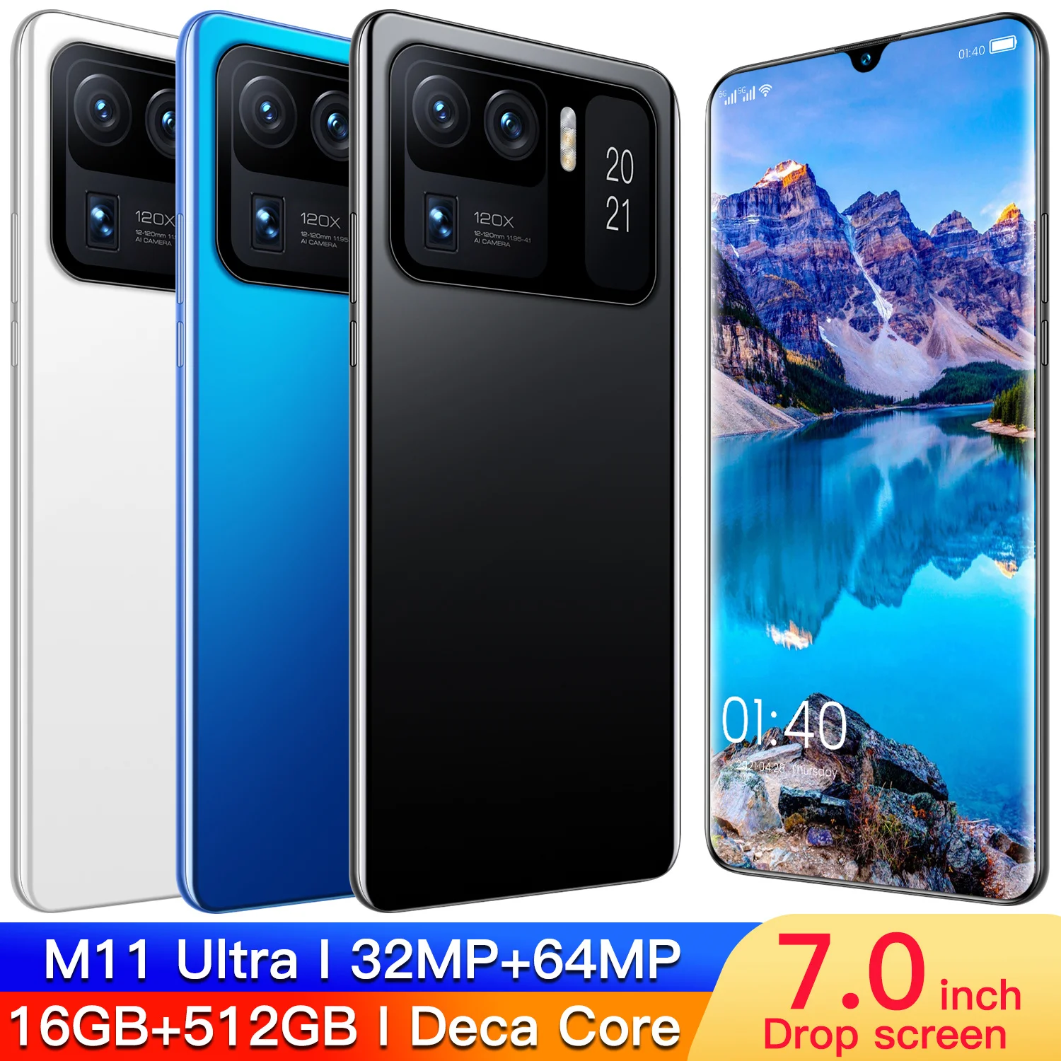 Global Version M11 Ultra 16GB RAM 512GB ROM 7.0Inch 7200mAh Battery 5G Mobile Phone Fingerprint Unlock Multi Function Cellphone 
Global Version M11 Ultra 16GB RAM 512GB ROM 7.0Inch 7200mAh Battery 5G Mobile Phone Fingerprint Unlock Multi Function Cellphone