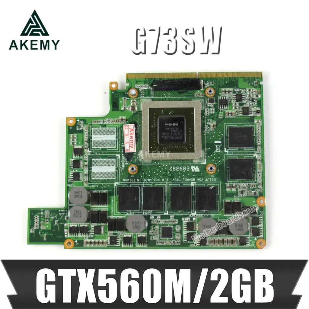 

Akemy G73SW VGA плата GTX560M N12E-GS-A1 2 ГБ DDR5 MXMIII VGA Видеокарта для For Asus G73SW G73JW G53SW G53SX G53JW ноутбука