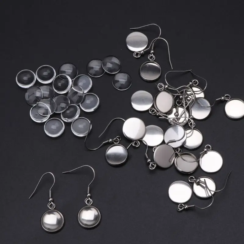 40Pcs Stainless Steel Blank Earrings Fit 12mm Cabochon Setting Trays Jewelry DIY
40Pcs Stainless Steel Blank Earrings Fit 12mm Cabochon Setting Trays Jewelry DIY