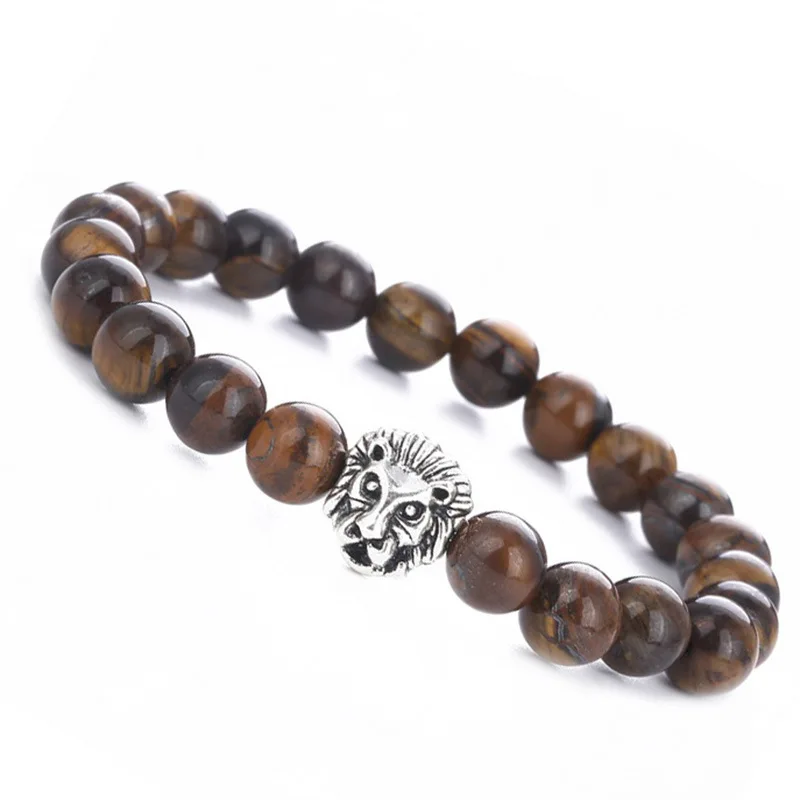 European And American Retro Temperament Trend 8mm Tiger Eye Stone Beaded Alloy Handicraft Lion Head Bracelet
European And American Retro Temperament Trend 8mm Tiger Eye Stone Beaded Alloy Handicraft Lion Head Bracelet