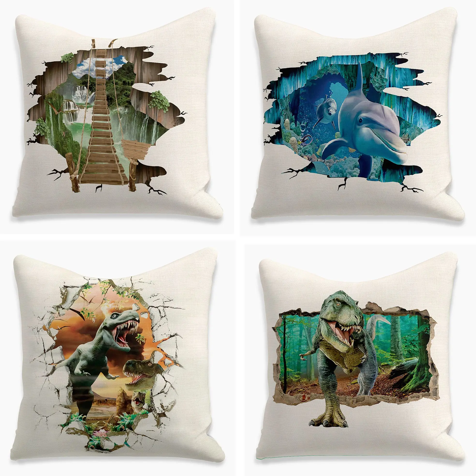 Simple Linen Dinosaur Pillowcase Sofa Cushion Throw Pillow Cover Living Room Home Decoration
Simple Linen Dinosaur Pillowcase Sofa Cushion Throw Pillow Cover Living Room Home Decoration
