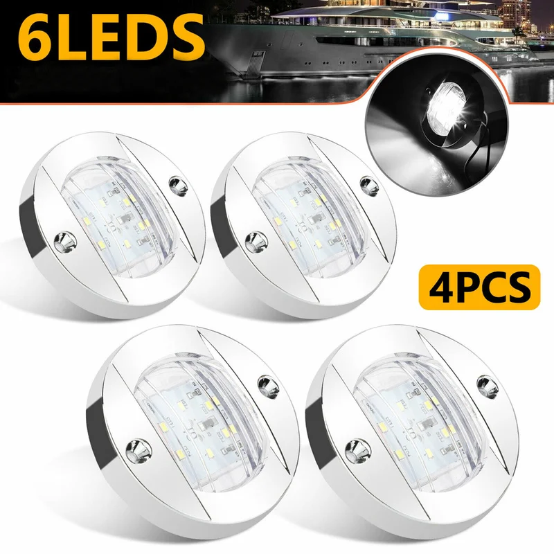 4PCS 12V Round Marine Boat LED Stern Light Cabin Deck Courtesy Light Waterproof Universal Interior Accessories Light Blue/ White
4PCS 12V Round Marine Boat LED Stern Light Cabin Deck Courtesy Light Waterproof Universal Interior Accessories Light Blue/ White