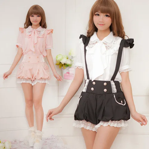 Vintage kawaii girl sweet lolita shorts retro pocket double-row button lantern victorian strap shorts gothic lolita lace loli
Vintage kawaii girl sweet lolita shorts retro pocket double-row button lantern victorian strap shorts gothic lolita lace loli