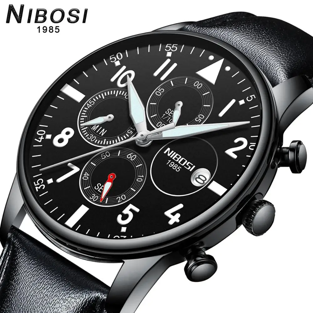 NIBOSI New Watch Men Fashion Sport Quartz Clock Mens Watches Brand Luxury Leather Business Waterproof Watch Relogio Masculino
NIBOSI New Watch Men Fashion Sport Quartz Clock Mens Watches Brand Luxury Leather Business Waterproof Watch Relogio Masculino