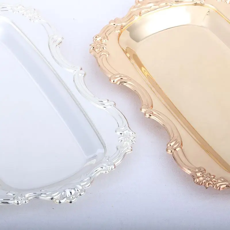 Sliver Gold Square Towel Tray Napkin Dish Thickened Metal Multifunctional Cake Plate Snack Dish Dried Fruit Dessert Platter
Sliver Gold Square Towel Tray Napkin Dish Thickened Metal Multifunctional Cake Plate Snack Dish Dried Fruit Dessert Platter