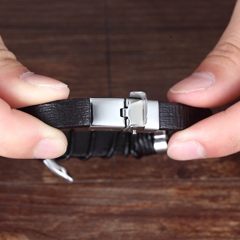 Stainless Steel Leather Bracelet Infinity Logo Special Popular Pattern Men's Bracelet DIY Size Valentine's Day Handsome Gift
Stainless Steel Leather Bracelet Infinity Logo Special Popular Pattern Men's Bracelet DIY Size Valentine's Day Handsome Gift