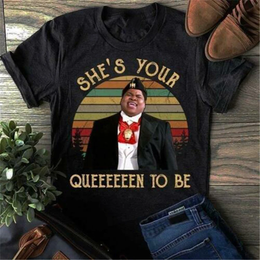 Мужская футболка в стиле ретро Coming To America She'S Your Queen Be Funny S 6Xl Спортивная