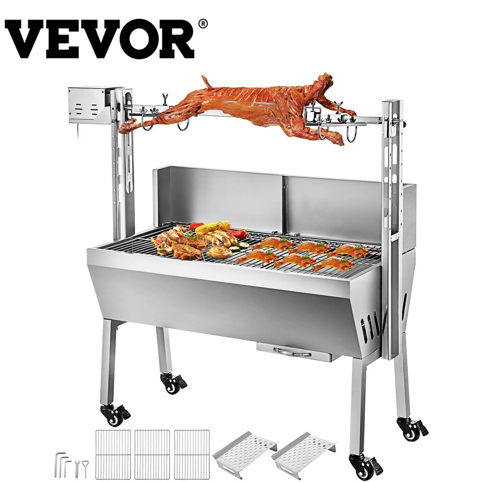 BBQ Electric Griddle Grill Stainless Steel Barbecue Without Smoke Roaster Pig Goat Machine Outdoor Baking Kitchen Accessories
BBQ Electric Griddle Grill Stainless Steel Barbecue Without Smoke Roaster Pig Goat Machine Outdoor Baking Kitchen Accessories