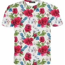Summer Short Sleeve Pink Rose T-Shirt Hibiscus Flowers Tropical Flower Shirt Women/Men Casual Birds Tees Tops