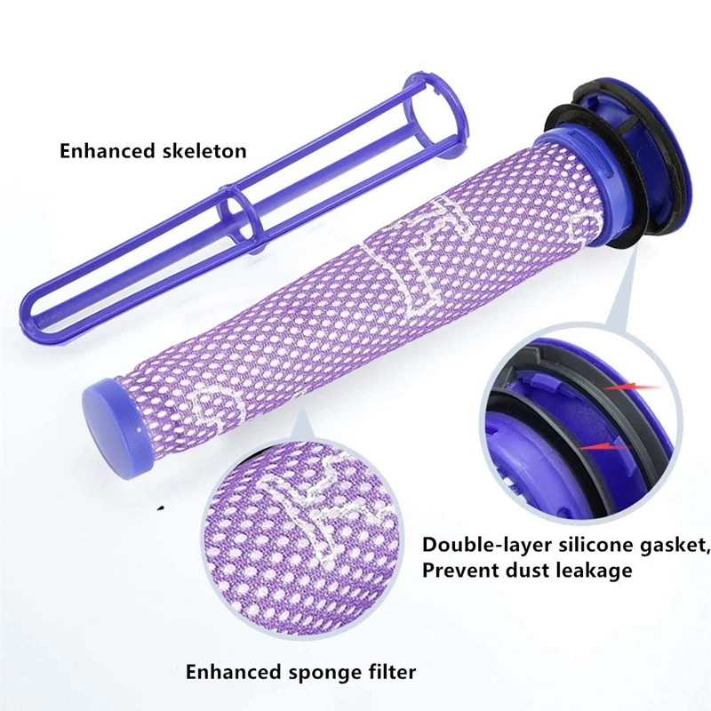 Cyclone Hepa Pre Motor Filter Replacement Compatible for Dyson V6 DC58 DC59 Robot Vacuum Spare Parts Accessories 5 Piece
Cyclone Hepa Pre Motor Filter Replacement Compatible for Dyson V6 DC58 DC59 Robot Vacuum Spare Parts Accessories 5 Piece