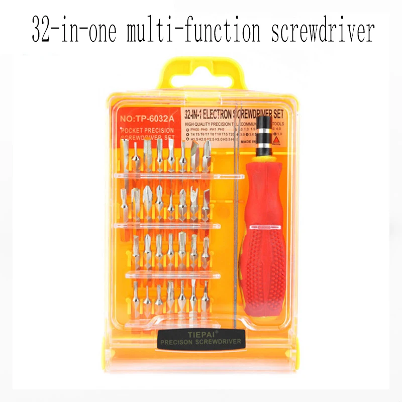Набор отверток 32 в 1, прецизионные биты для ручного ремонта ноутбуков и мобильных телефонов
Набор отверток 32 в 1, прецизионные биты для ручного ремонта ноутбуков и мобильных телефонов