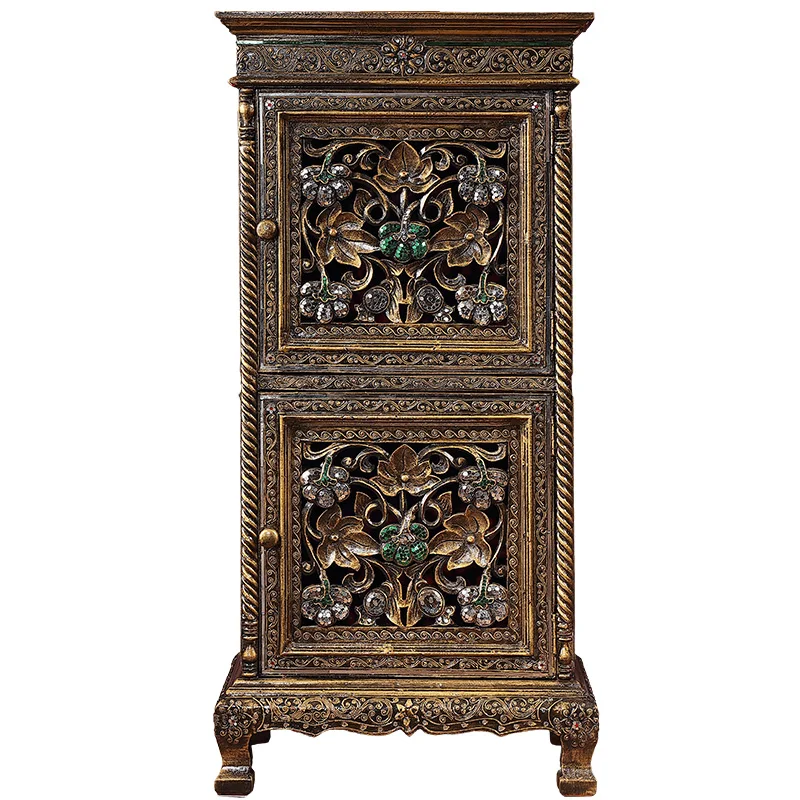 TT Southeast Asian Style Wood Entrance Cabinet-Style Corner Small Cabinet Thai Furniture
TT Southeast Asian Style Wood Entrance Cabinet-Style Corner Small Cabinet Thai Furniture