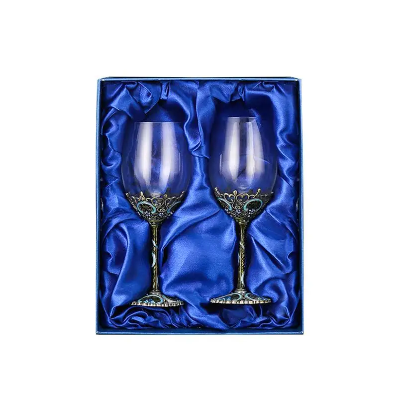 2 Pcs/Set 350ml Crystal Red Wine Glass Luxury Enamel Flower Shape European Style Glass Goblets Hammered Goblet With Gift Box
2 Pcs/Set 350ml Crystal Red Wine Glass Luxury Enamel Flower Shape European Style Glass Goblets Hammered Goblet With Gift Box