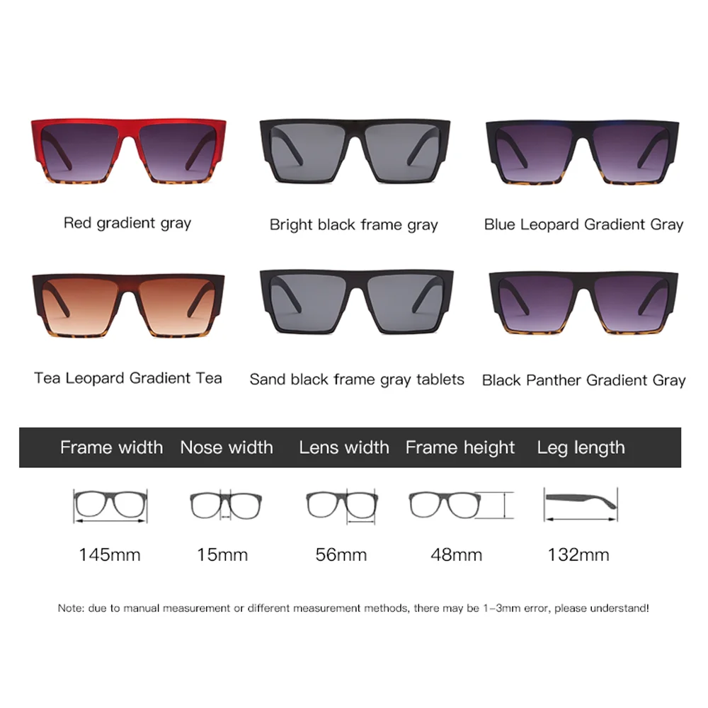 Retro Oversize Square Sunglasses Women 2020 Luxury Brand Gradient Glasses Fashion Vintage Punk Men Shades Sun Glasses For Woman
Retro Oversize Square Sunglasses Women 2020 Luxury Brand Gradient Glasses Fashion Vintage Punk Men Shades Sun Glasses For Woman
