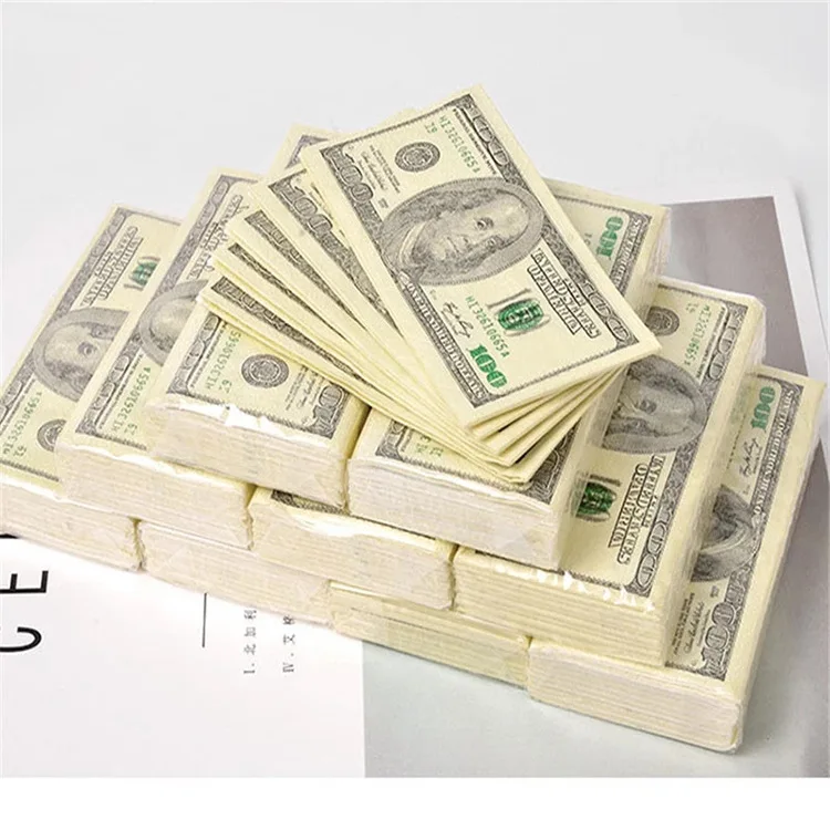 50/100Pcs 100$ Dollars Napkin Us Dollar Bill Money Paper Towel Party Funny Gift Disposable Napkins Wedding Party Decoration
50/100Pcs 100$ Dollars Napkin Us Dollar Bill Money Paper Towel Party Funny Gift Disposable Napkins Wedding Party Decoration