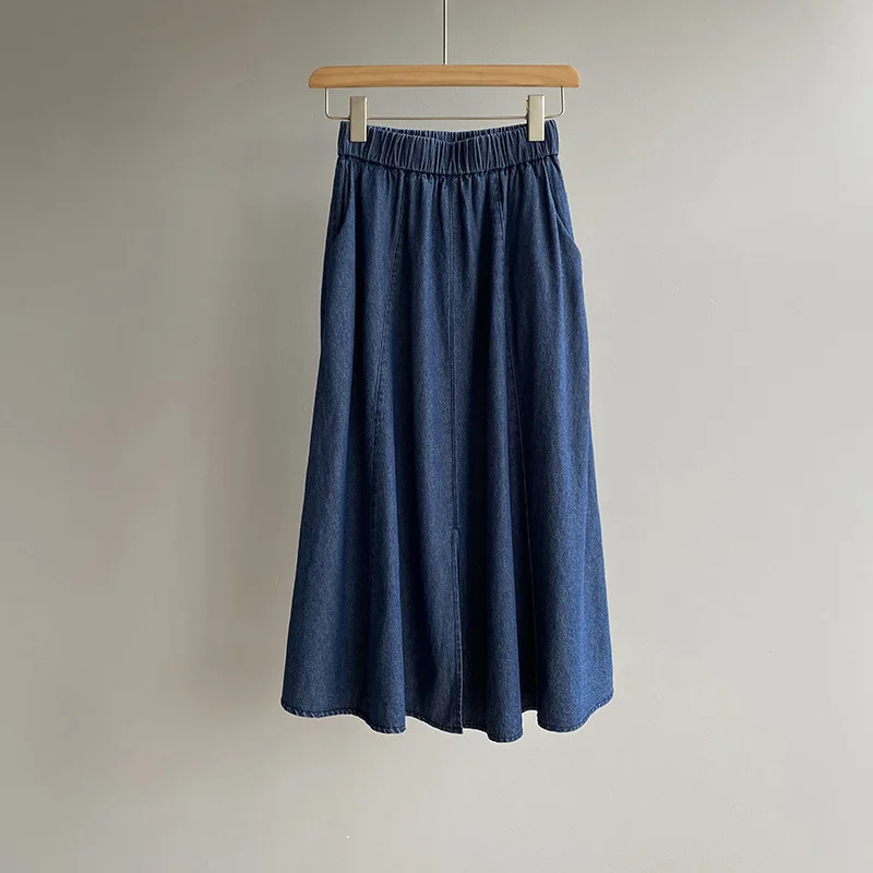 Chic Vintage Soft Denim Skirts Womens Elastic High Waist Side Pockets Split Jean Skirt 2021 Summer Korean Elegant Faldas Mujer
Chic Vintage Soft Denim Skirts Womens Elastic High Waist Side Pockets Split Jean Skirt 2021 Summer Korean Elegant Faldas Mujer