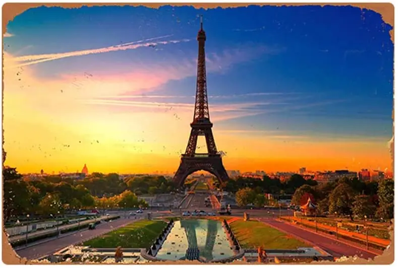 AIQIBAO Metal Vintage Tin Sign Decor-Eiffel Tower for Home Coffee Bar Pub Shop Funny Retro Wall Art Sign 12X 8 The Eiffel Tower
AIQIBAO Metal Vintage Tin Sign Decor-Eiffel Tower for Home Coffee Bar Pub Shop Funny Retro Wall Art Sign 12X 8 The Eiffel Tower