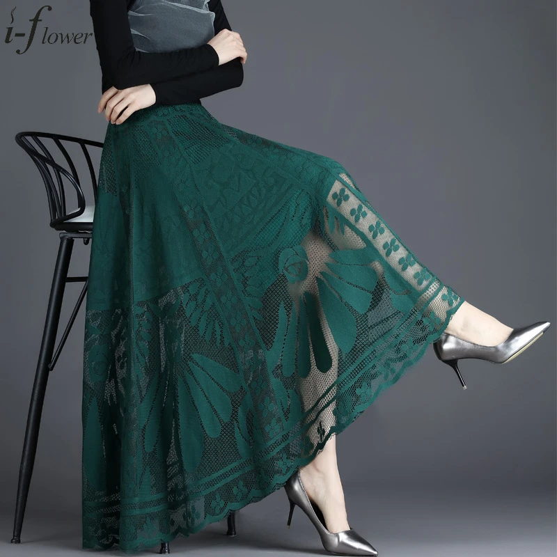 Lace Mesh Hook Flower Hollow Umbrella Long Skirts Summer Femininas Elastic Hight-Waisted Pleated Skirt
Lace Mesh Hook Flower Hollow Umbrella Long Skirts Summer Femininas Elastic Hight-Waisted Pleated Skirt