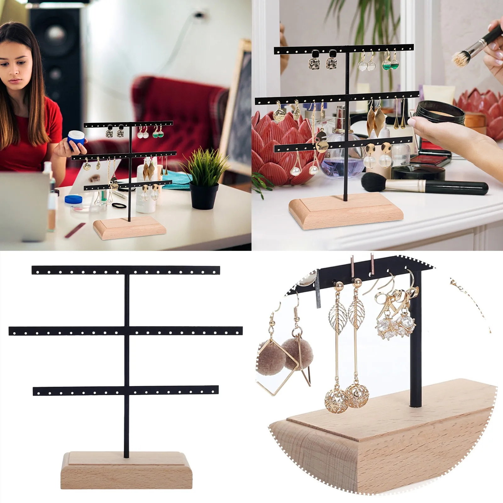 Stand For Three-tier Earrings Pendants Bracelets Jewelry Display Stud Earrings Storage Holder Jewellery Rack Wholesale T1
Stand For Three-tier Earrings Pendants Bracelets Jewelry Display Stud Earrings Storage Holder Jewellery Rack Wholesale T1