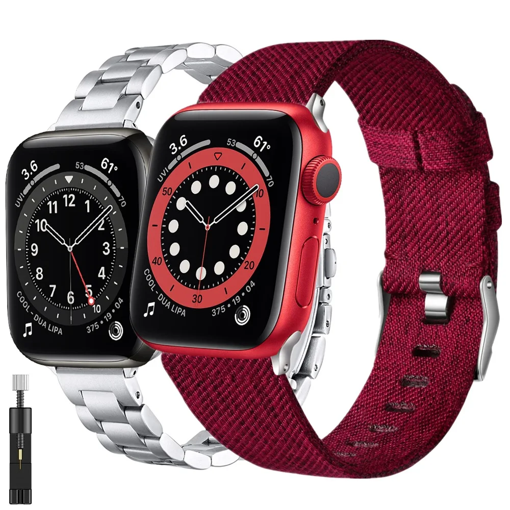 correa for apple watch 6 band series 5 4 3 se 40mm 38mm 44mm 42mm women nylon strap for iwatch se slim stainless steel bracelet
correa for apple watch 6 band series 5 4 3 se 40mm 38mm 44mm 42mm women nylon strap for iwatch se slim stainless steel bracelet