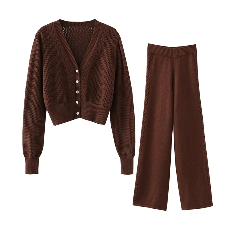 Women Elegant Knitted Cardigans Sets Long Sleeve Short Sweaters Coffee Two Piece Basic Coat Tops HA07
Women Elegant Knitted Cardigans Sets Long Sleeve Short Sweaters Coffee Two Piece Basic Coat Tops HA07