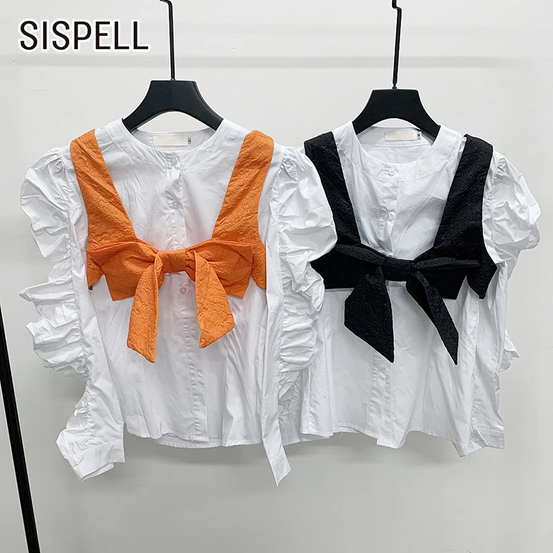 Женская блузка с длинным рукавом SISPELL, Повседневная рубашка с круглым вырезом, жилет в стиле пэчворк, осень 2021
Женская блузка с длинным рукавом SISPELL, Повседневная рубашка с круглым вырезом, жилет в стиле пэчворк, осень 2021
