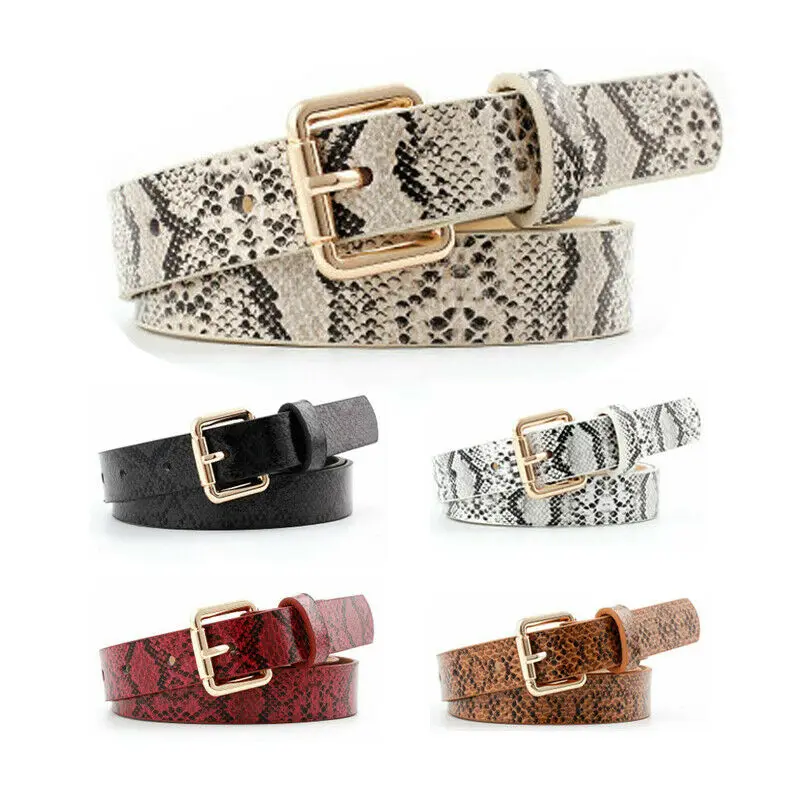 2019 New Fashion Women Snake Printed Belts Square Metal Buckle Faux Leather Snakeskin Stretch Elastic Band Waist Belt
2019 New Fashion Women Snake Printed Belts Square Metal Buckle Faux Leather Snakeskin Stretch Elastic Band Waist Belt