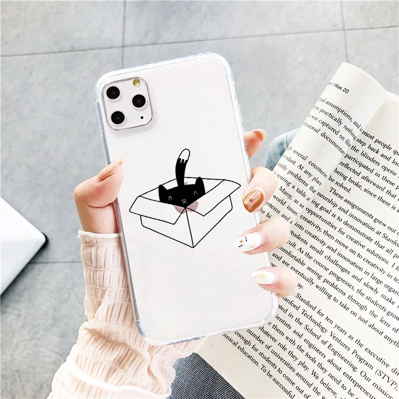 Cartoon Line art Cat Phone Case for iphone 11 Pro XS Max 7 plus 8 plus 6 6S Plus SE 2020 X XR Simple Soft Transparent TPU Back
Cartoon Line art Cat Phone Case for iphone 11 Pro XS Max 7 plus 8 plus 6 6S Plus SE 2020 X XR Simple Soft Transparent TPU Back