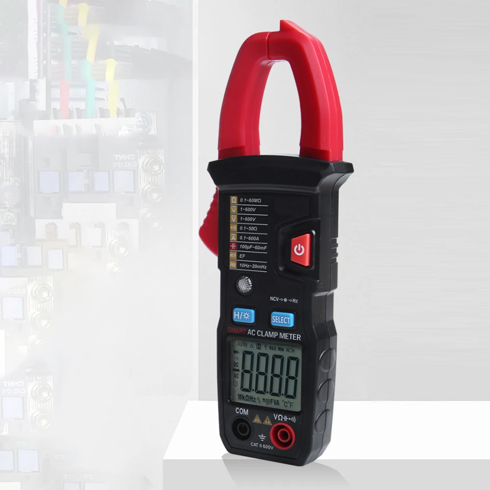 6000 Counts Digital Clamp Meter DC AC Ammeter Current Volt Auto Range Multimeter NCV Ohm Capacitance Resistance Tester
6000 Counts Digital Clamp Meter DC AC Ammeter Current Volt Auto Range Multimeter NCV Ohm Capacitance Resistance Tester