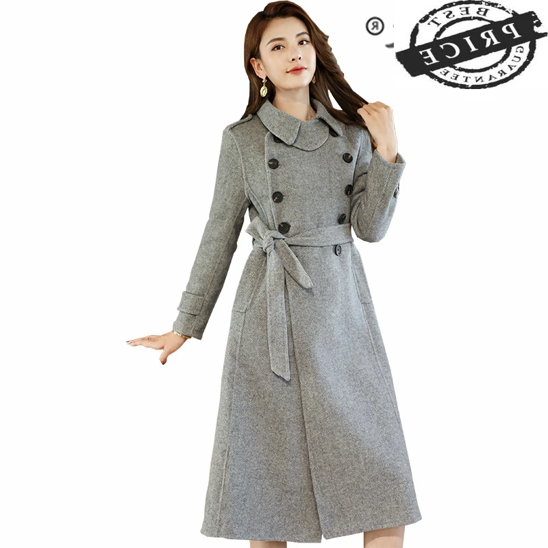 New 100% 2021 Wool Coat Women Fashion Autumn Winter Cashmere Coat Female Jackets+belt Slim Overcoat Casaco Feminino Hiver LW1130
New 100% 2021 Wool Coat Women Fashion Autumn Winter Cashmere Coat Female Jackets+belt Slim Overcoat Casaco Feminino Hiver LW1130