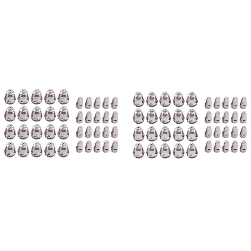 80Pcs P80 Nozzle/Tip Electrode Consumables Plasma Cutting Torch Spare Parts Accessories, 40 Pcs 1.1Mm & 40Pcs 1.3Mm
80Pcs P80 Nozzle/Tip Electrode Consumables Plasma Cutting Torch Spare Parts Accessories, 40 Pcs 1.1Mm & 40Pcs 1.3Mm
