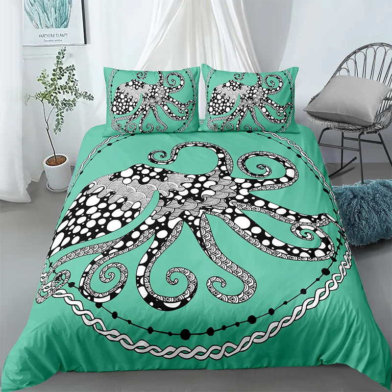 Home Textile Octopus Luxury Bedding Set 2/3pcs Boho Decor Quilt Duvet Cover Pillowcase 3D King Queen Double Size Bed Sets
Home Textile Octopus Luxury Bedding Set 2/3pcs Boho Decor Quilt Duvet Cover Pillowcase 3D King Queen Double Size Bed Sets