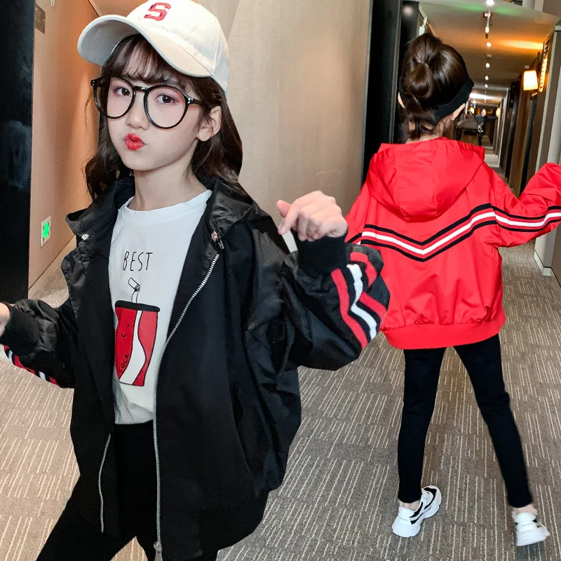 Long Sleeve Jacket for Girls Kids Hooded Windbreaker Coat Spring Autumn Children Outwear Fashion Girls Clothing 5 6 8 10 12 Year
Long Sleeve Jacket for Girls Kids Hooded Windbreaker Coat Spring Autumn Children Outwear Fashion Girls Clothing 5 6 8 10 12 Year