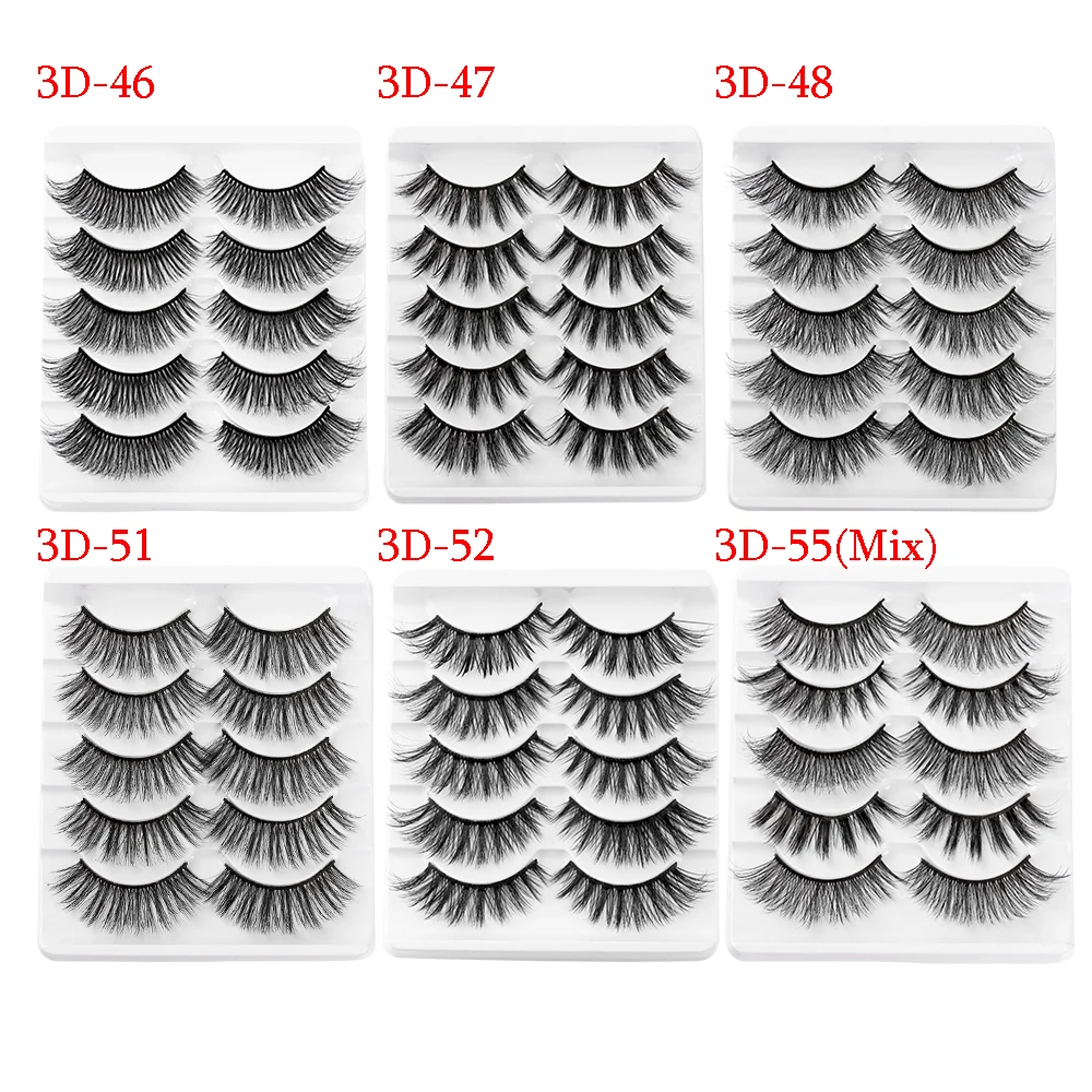 5Pairs 2 Styles Handmade Wispy Fluffy Multilayer 3D Faux Mink Hair Thick Cross Natural Long False Eyelashes Eye Makeup Tools
5Pairs 2 Styles Handmade Wispy Fluffy Multilayer 3D Faux Mink Hair Thick Cross Natural Long False Eyelashes Eye Makeup Tools