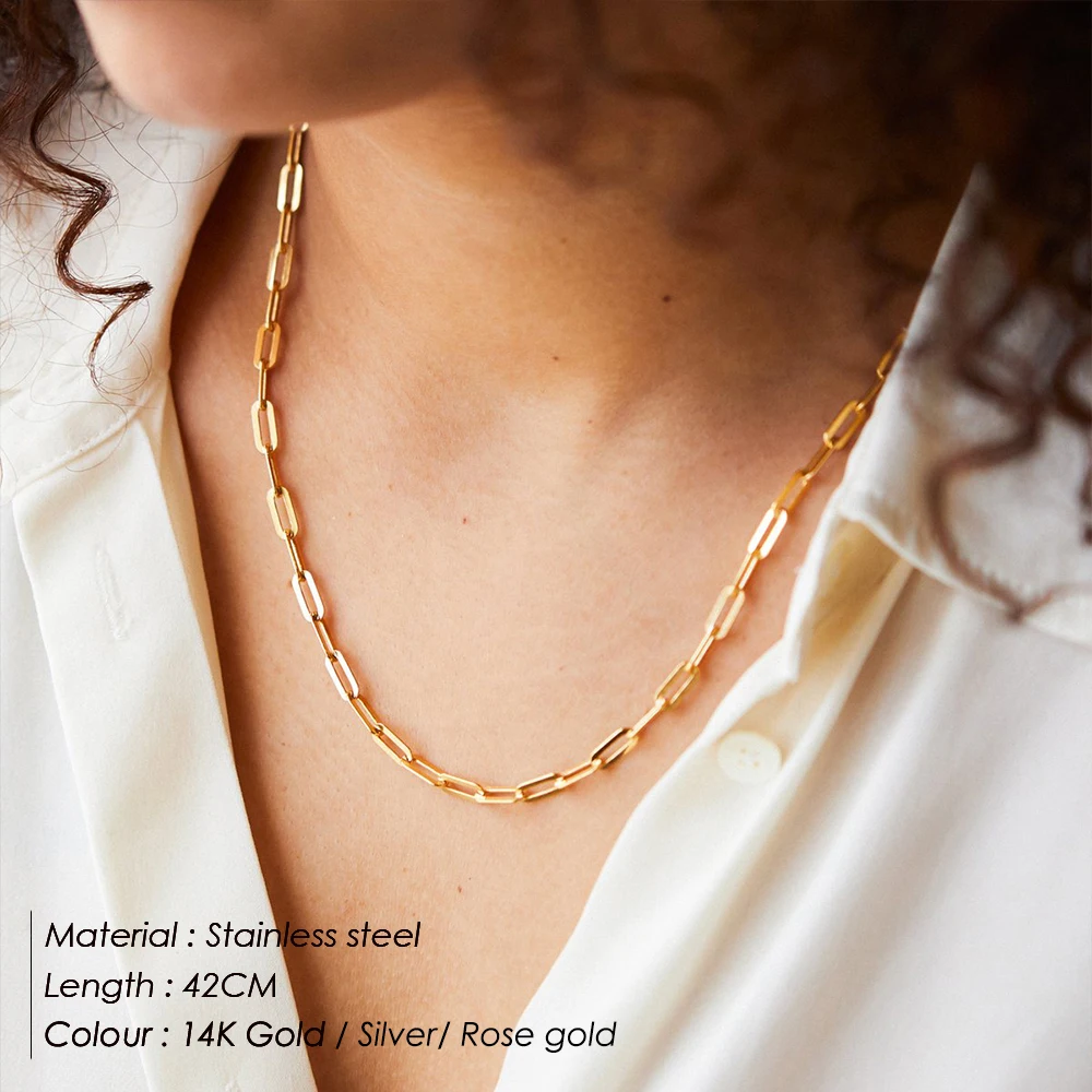 Stainless Steel Link Chain Choker Necklaces For Women Delicate Simple Necklace Friends Gift Jewelry Wholesale/Dropshipping
Stainless Steel Link Chain Choker Necklaces For Women Delicate Simple Necklace Friends Gift Jewelry Wholesale/Dropshipping