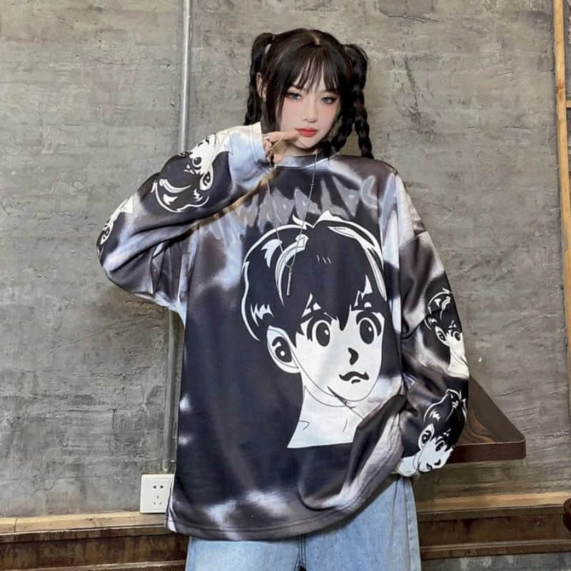 Spring Autumn Harajuku Sweatshirts Women Anime Pullovers Printed Cartoon Punk Streetwear Casual Sweater Female Clothing
Spring Autumn Harajuku Sweatshirts Women Anime Pullovers Printed Cartoon Punk Streetwear Casual Sweater Female Clothing