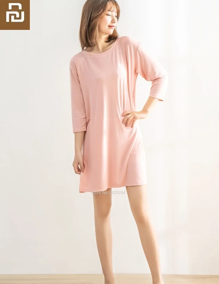 Ночная рубашка Youpin, из бамбукового волокна, женская, летняя, свободная, удобная, дышащая
Ночная рубашка Youpin, из бамбукового волокна, женская, летняя, свободная, удобная, дышащая