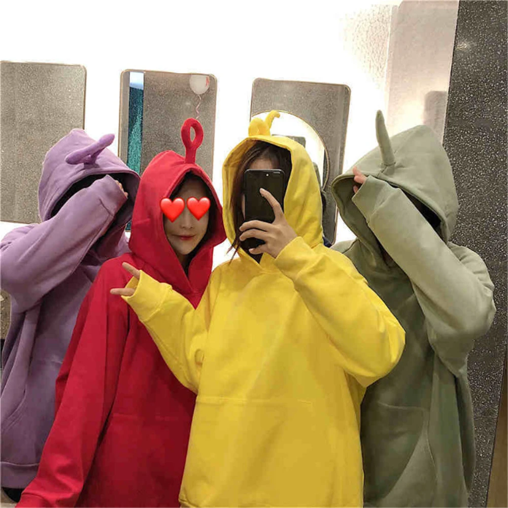 Spring/Autumn Solid Color Casual Loose Velvet Padded Teletubbies Hooded Sweater Hoodie Pullover Sweatshirt Tops Clothes Girls
Spring/Autumn Solid Color Casual Loose Velvet Padded Teletubbies Hooded Sweater Hoodie Pullover Sweatshirt Tops Clothes Girls
