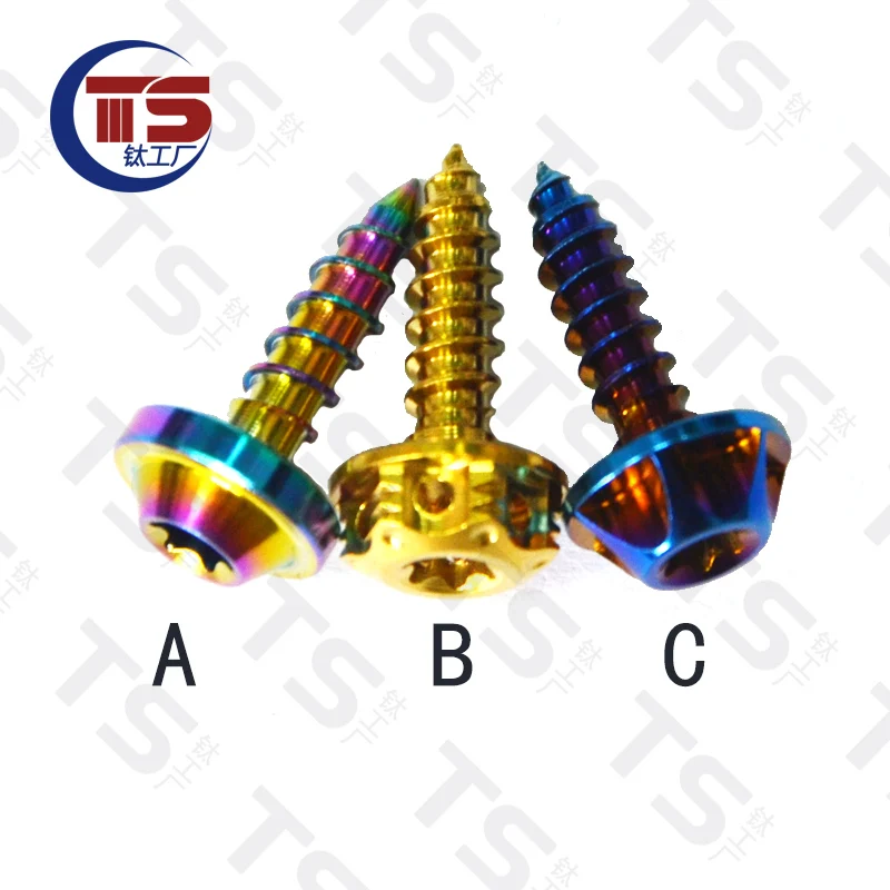 TS Titanium Bolt M4x15mm Self Tapping Button Torx Head Screw for Motorcycle Car(1pc)
TS Titanium Bolt M4x15mm Self Tapping Button Torx Head Screw for Motorcycle Car(1pc)