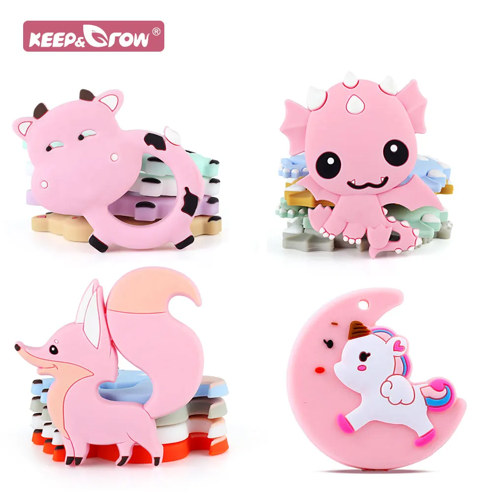 Silicone Cartoon Baby Teether Animal Cow Fox Dinosaur Food Grade Infant Accessories DIY Teething Nursing Pacifier Clip
Silicone Cartoon Baby Teether Animal Cow Fox Dinosaur Food Grade Infant Accessories DIY Teething Nursing Pacifier Clip