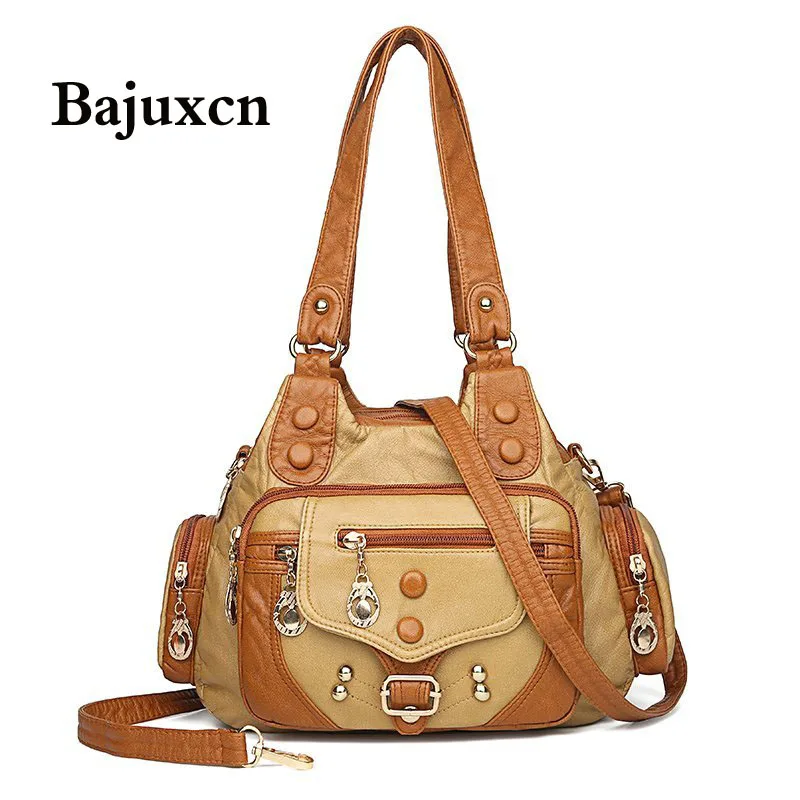 Female bag High Quality Washed Leather Handbag Ladies Daily Bag Gift Handbag Large Capacity Shoulder Bags Purse 2021 new Ladies
Female bag High Quality Washed Leather Handbag Ladies Daily Bag Gift Handbag Large Capacity Shoulder Bags Purse 2021 new Ladies