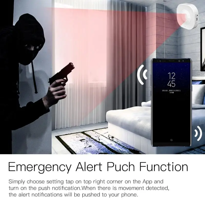 WiFi PIR Motion Sensor Wireless Infrared Detector Security Burglar Alarm Sensor Smart Life Tuya APP Wireless Control Smart Home
WiFi PIR Motion Sensor Wireless Infrared Detector Security Burglar Alarm Sensor Smart Life Tuya APP Wireless Control Smart Home