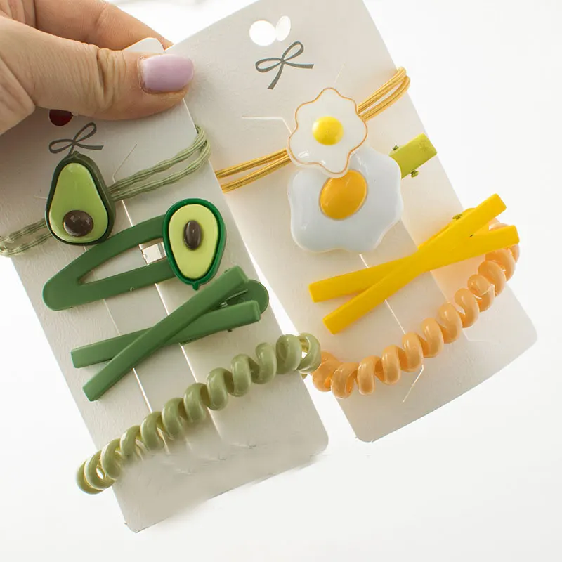 Frangipani Avocado Series Hair Accessories Small Fresh Hair Rope Creative Hairpins Side Clip Women Girl Elastic Rubber Bands
Frangipani Avocado Series Hair Accessories Small Fresh Hair Rope Creative Hairpins Side Clip Women Girl Elastic Rubber Bands