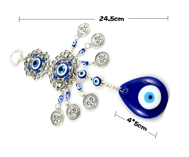 Turkish Blue Eye Pendant Decoration Wall-mounted Amulet Brings Luck Hanging Home Crafts | Дом и сад