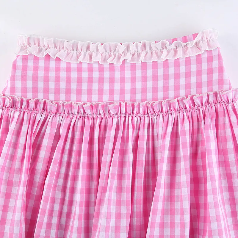 Preppy Style Kawaii Plaid Pink Pleated Skirt E Girls High Waist Lace Patchwork Y2K Mini Skirt Women Summer 2021 Jupe Short Femme
Preppy Style Kawaii Plaid Pink Pleated Skirt E Girls High Waist Lace Patchwork Y2K Mini Skirt Women Summer 2021 Jupe Short Femme